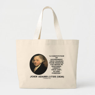 Grand Tote Bag La liberté de John Adams une fois que Lost est