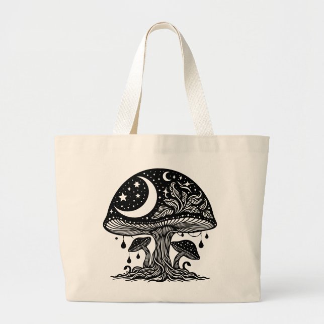 Grand Tote Bag La Lune et les Etoiles (Devant)