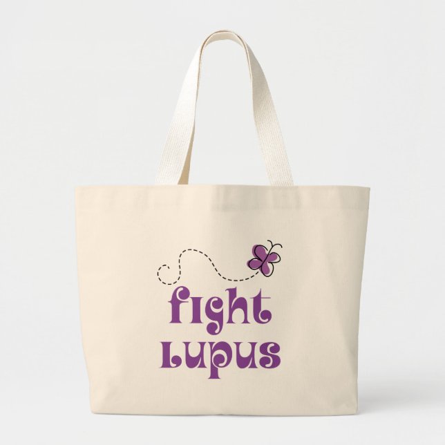 Grand Tote Bag La maladie Fourre-tout de lupus de combat (Devant)