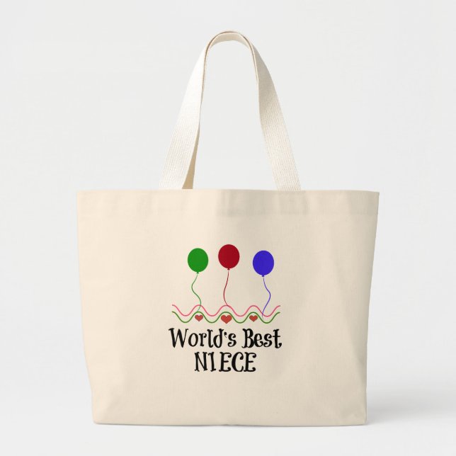 Grand Tote Bag La meilleure nièce du monde (Devant)
