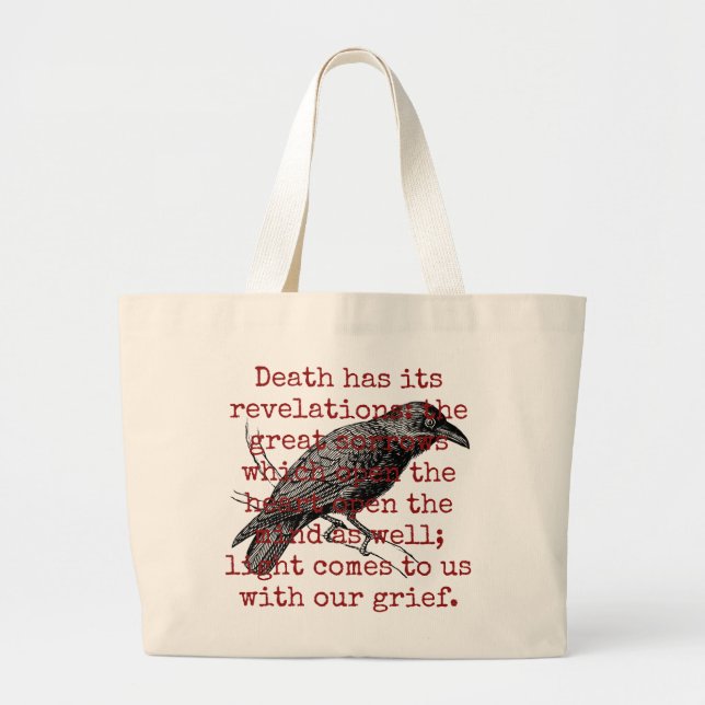 Grand Tote Bag La Mort A Ses Révélations - Citation De Mort (Devant)