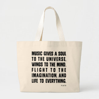 Grand Tote Bag La musique donne une âme à l'univers