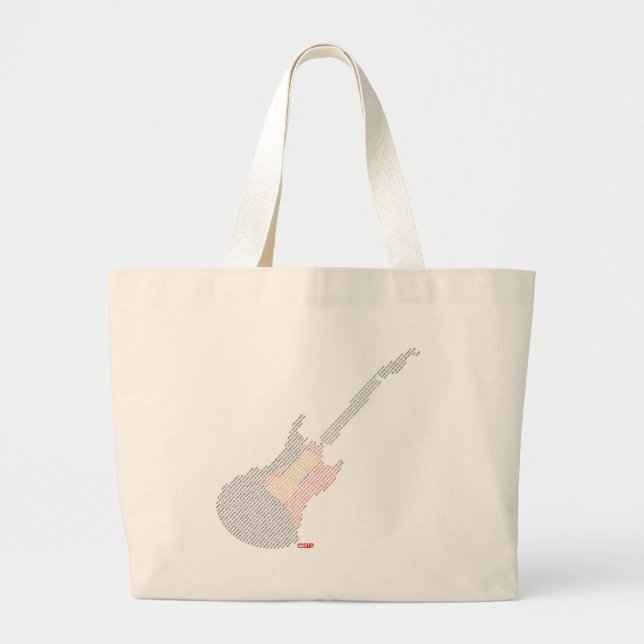 Grand Tote Bag La musique est ma vie (Devant)