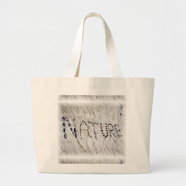 Grand Tote Bag La nature dans le sable (Devant)
