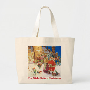 Grand Tote Bag La nuit avant Noël au Pôle Nord