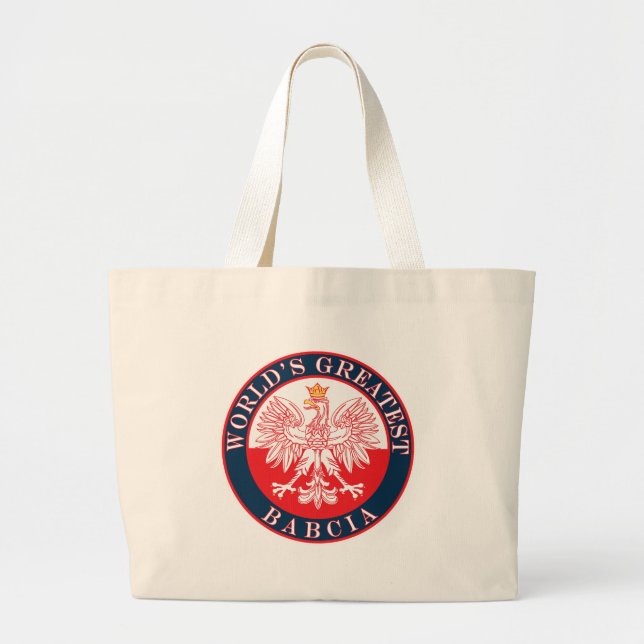 Grand Tote Bag La plus grande Babcie du monde (Devant)