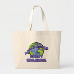 Grand Tote Bag La plus grande grande grand-maman du monde