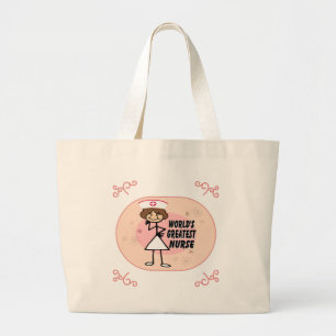 Grand Tote Bag La plus grande infirmière du monde
