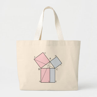 Grand Tote Bag La preuve d'Euclid du théorème pythagorien