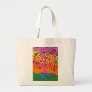 Grand Tote Bag La racine de l'arbre de la connaissance de la vie