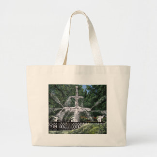 Grand Tote Bag La savane la Géorgie GA de fontaine d'eau de parc