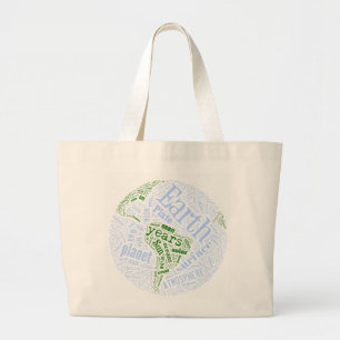 Grand Tote Bag La terre dans Tagxedo