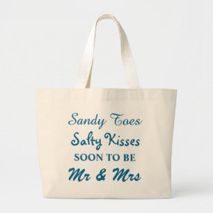 Grand Tote Bag La turquoise Sandy botte des baisers salés