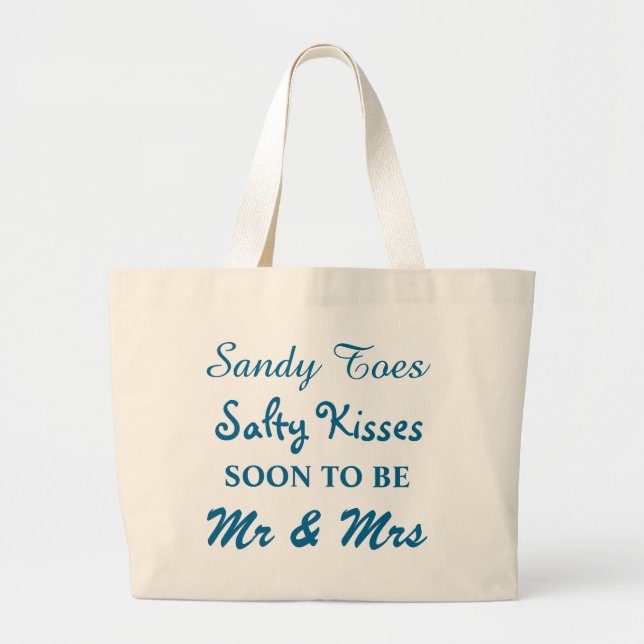 Grand Tote Bag La turquoise Sandy botte des baisers salés (Devant)