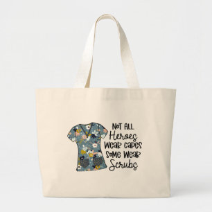 Grand Tote Bag La typographie moderne des infirmières, un super-h