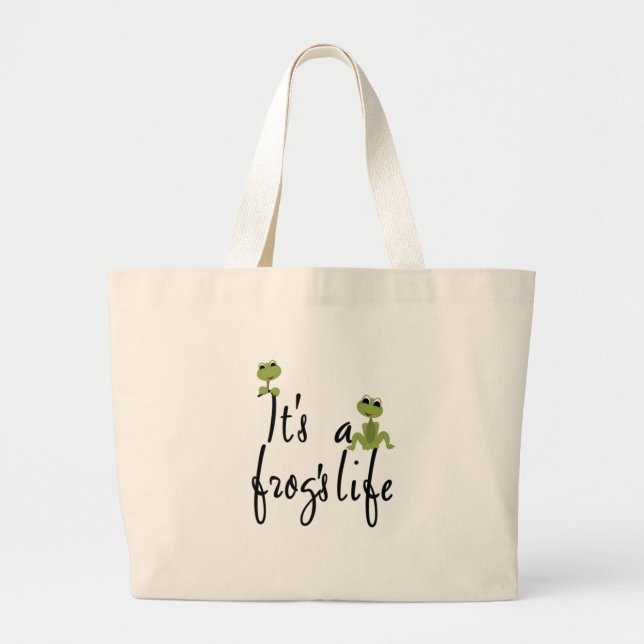 Grand Tote Bag La vie de grenouilles (Devant)