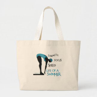 GRAND TOTE BAG LA VIE DE VITESSE DE FOYER DE FORCE D'UN NAGEUR