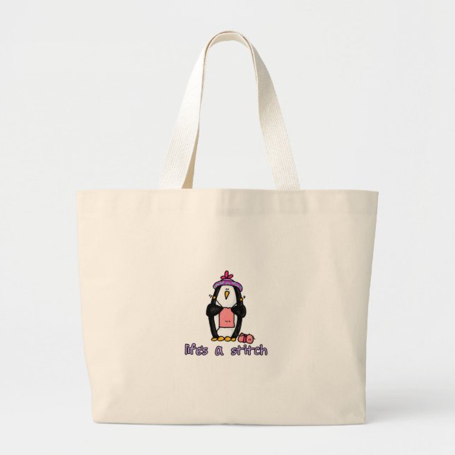 Grand Tote Bag la vie est un point (Devant)