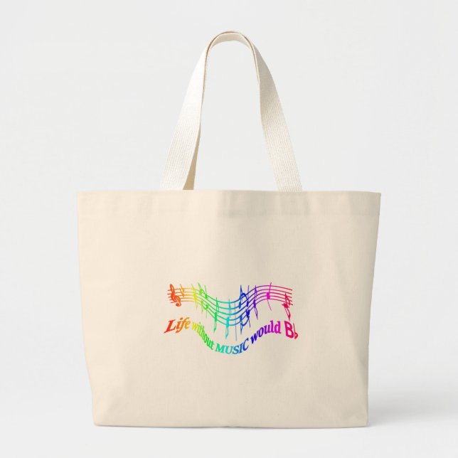 Grand Tote Bag La vie sans musique serait une citation d'Humour p (Devant)