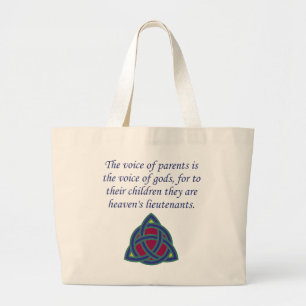 Grand Tote Bag La voix des parents est la voix des dieux - la fam