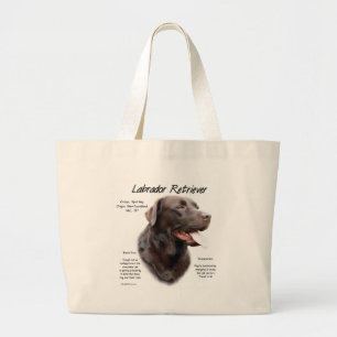 Grand Tote Bag Labrador Retriever (chocolat) Histoire Conception
