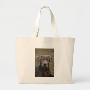 Grand Tote Bag Labrador retriever en argent léger rare