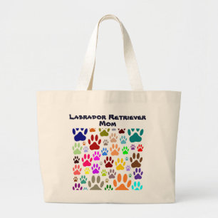 Grand Tote Bag Labrador Retriever Maman Empreintes de pattes de c