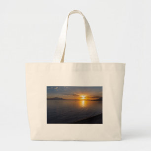 Grand Tote Bag lac chapala & montagnes le long de l'horizon au co