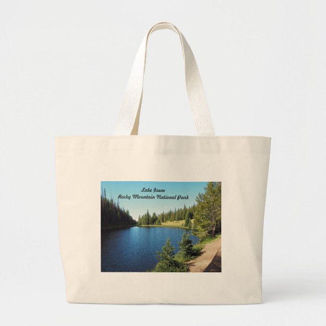 Grand Tote Bag lac irène dans le Parc national des Rocheuses (Devant)