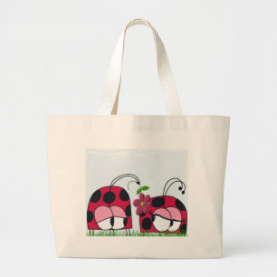 Grand Tote Bag L'adorable Ladybug Qui Lui Met Son Nouveau Dessin 