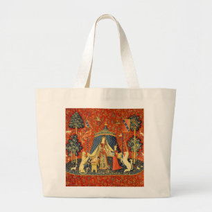 Grand Tote Bag Lady et l'art de la Tapisserie médiévale Unicorn