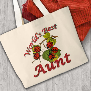 Grand Tote Bag Ladybug, la meilleure tante du monde