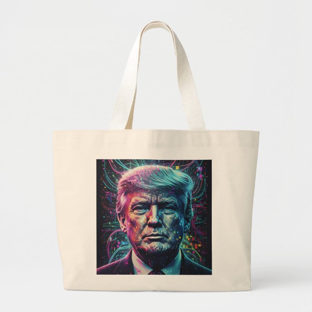 Grand Tote Bag L'air de Donald Trump. (Devant)