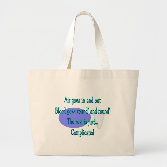 Grand Tote Bag L'air disparaît et… le repos est compliqué (Devant)