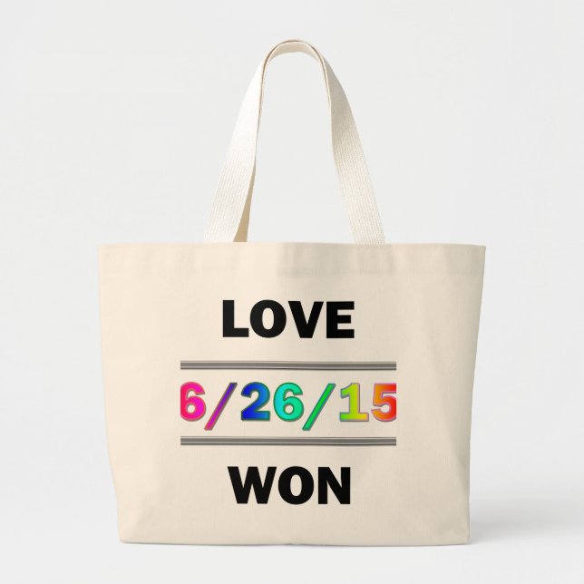 Grand Tote Bag L'amour a gagné (Devant)