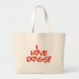 Grand Tote Bag L'amour des coeurs I poursuit des T-shirts et des
