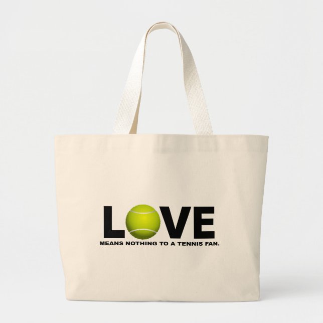 Grand Tote Bag L'amour ne signifie rien à une fan de tennis (Devant)