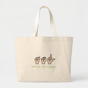 Grand Tote Bag Langue des signes américaine