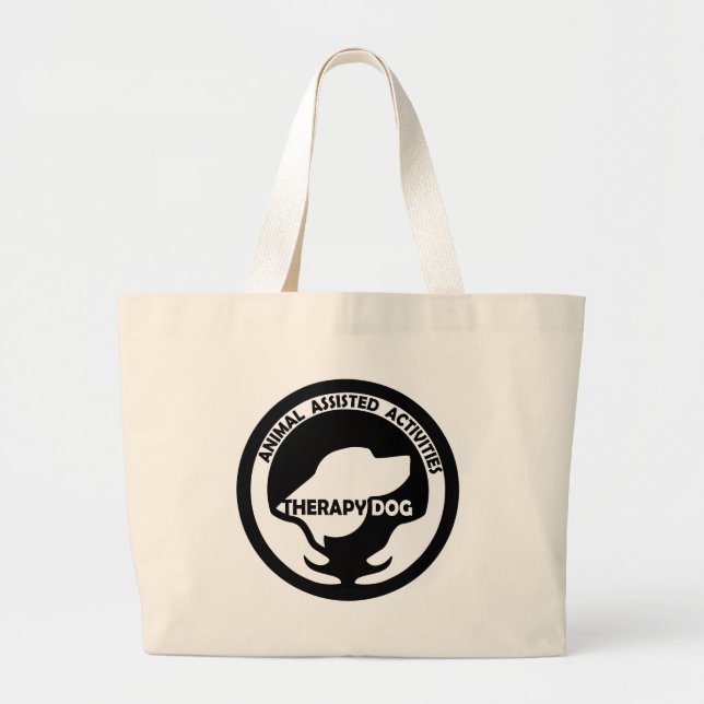Grand Tote Bag L'animal a aidé des activités - le logo 01 de (Devant)