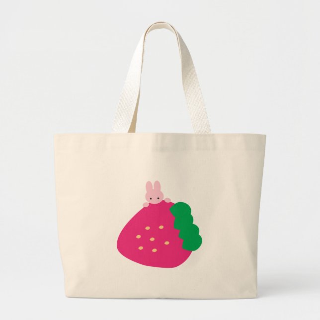 Grand Tote Bag Lapin de fraise (Devant)