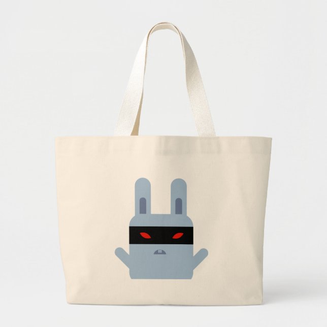 Grand Tote Bag Lapin mauvais (Devant)