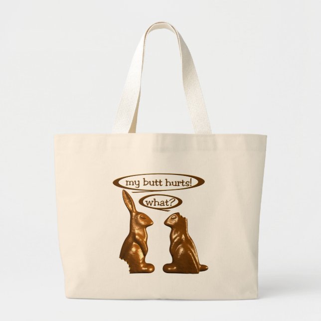 Grand Tote Bag Lapins de chocolat (Devant)