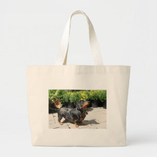 Grand Tote Bag L'argent tachettent l'ami 2 de teckel