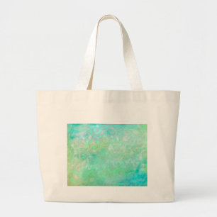 Grand Tote Bag L'art Abstrait bleu et vert