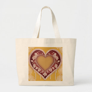 Grand Tote Bag L'art de l'AI Red Heart Lace