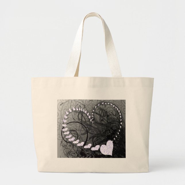 Grand Tote Bag Lavender Heart (Devant)