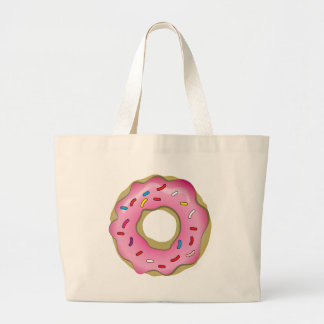 Grand Tote Bag Le beignet délicieux avec le glaçage et arrose