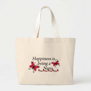 Grand Tote Bag Le bonheur est d'être une Nana PAPILLON