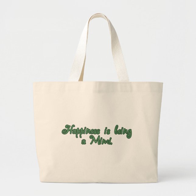 Grand Tote Bag Le bonheur est un Mimi (Devant)