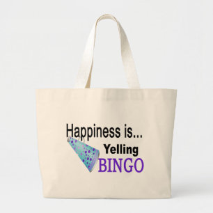 Grand Tote Bag Le bonheur hurle le BINGO-TEST
